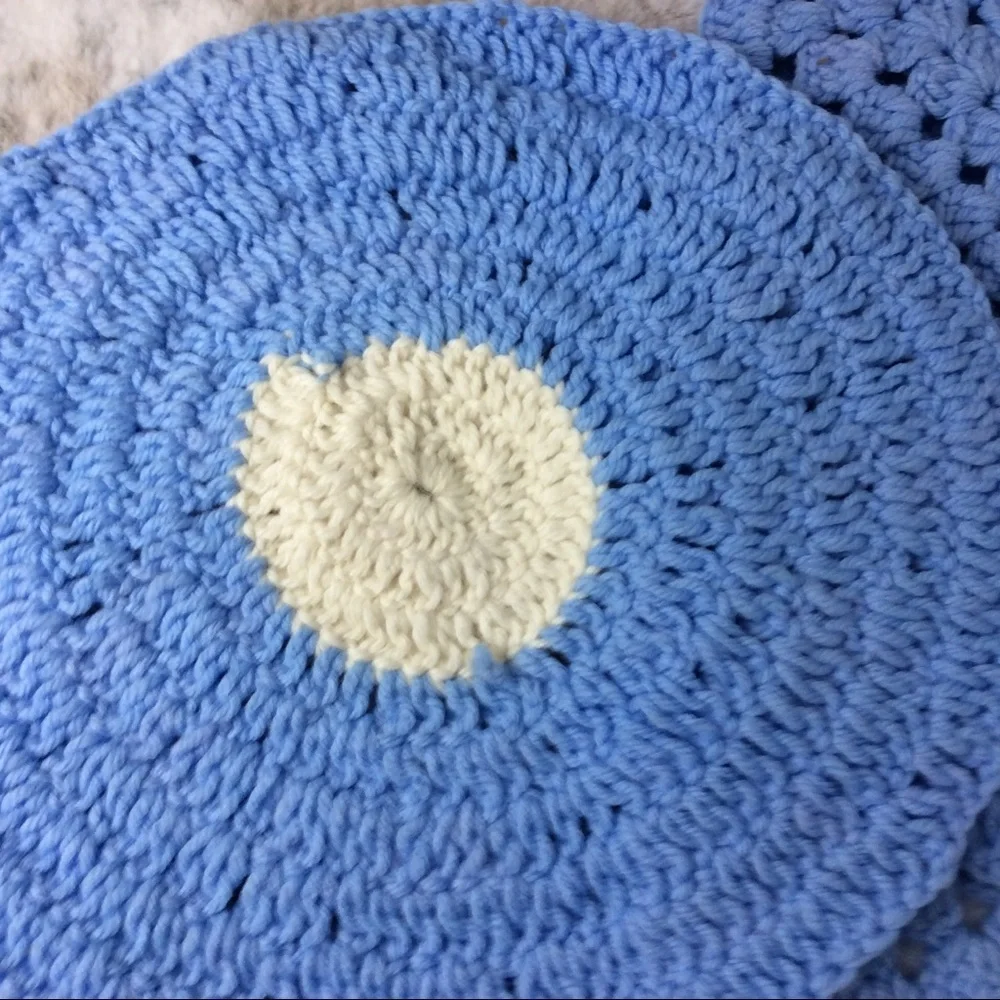 Handmade Crochet‎ Doilies Circle & Squares 3PC Set
